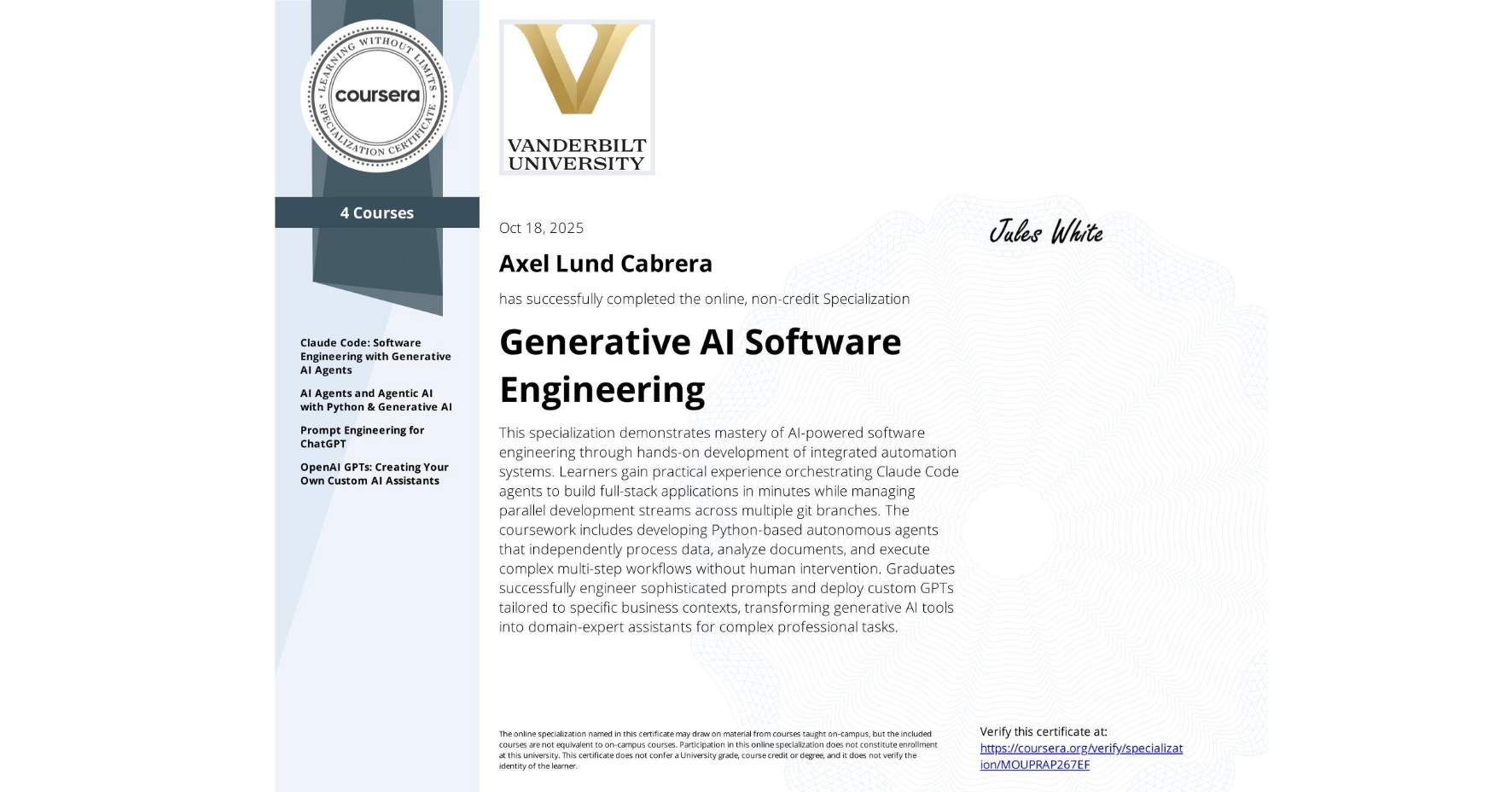 Generative AI Software Engineering