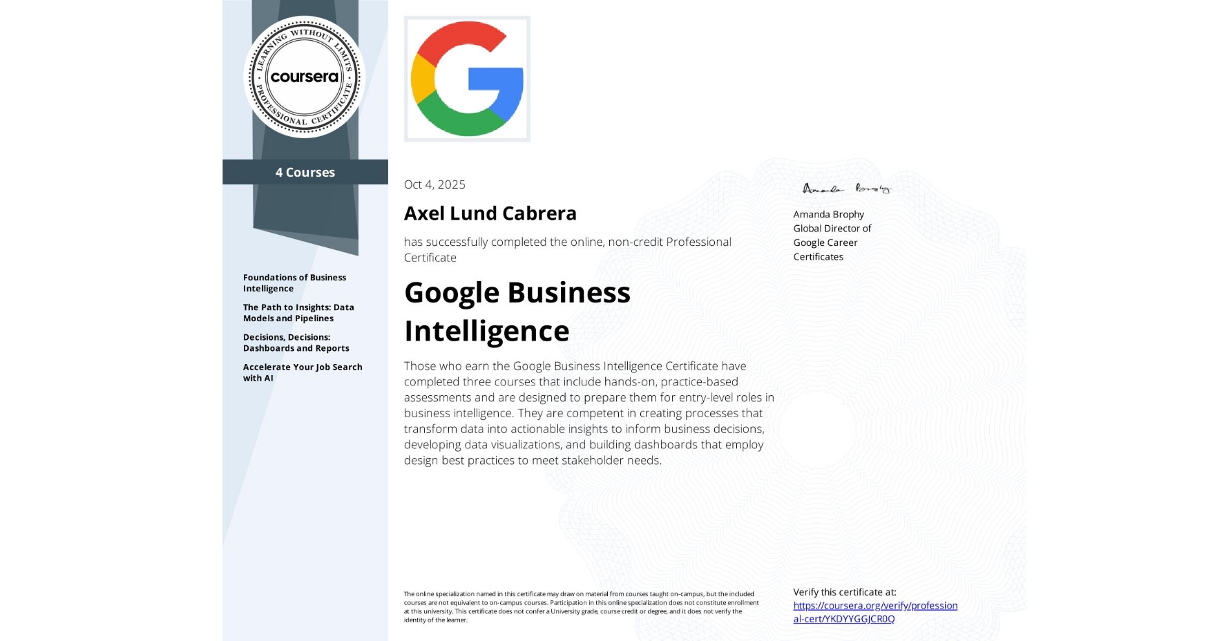 Google Business Intelligence