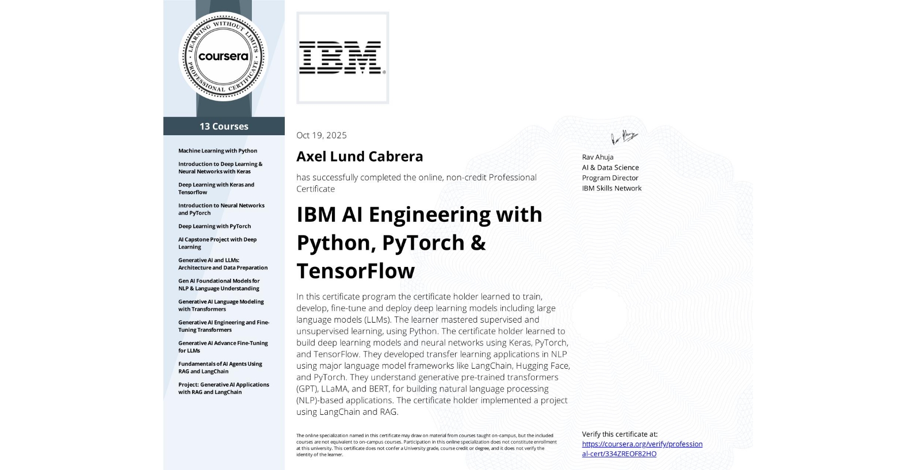 IBM AI Engineering