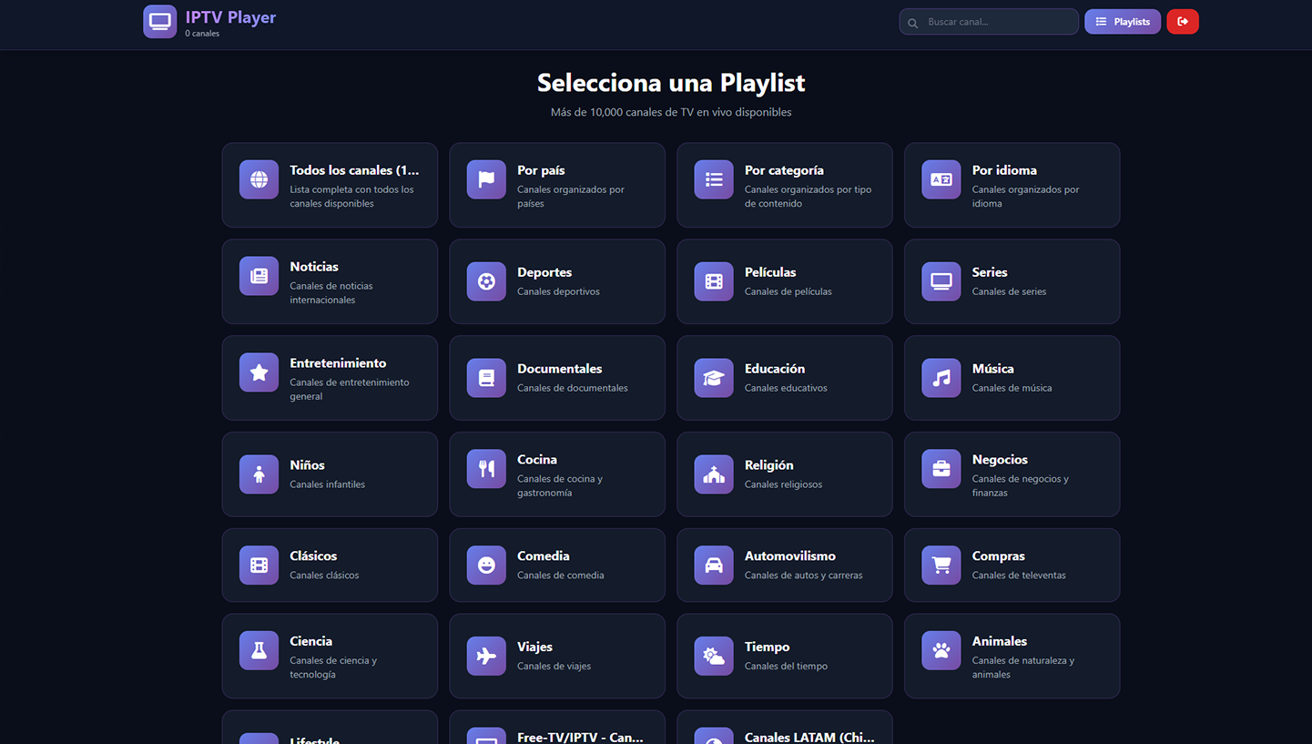 IPTV Player – Plataforma de Streaming con Más de 11.300 Canales