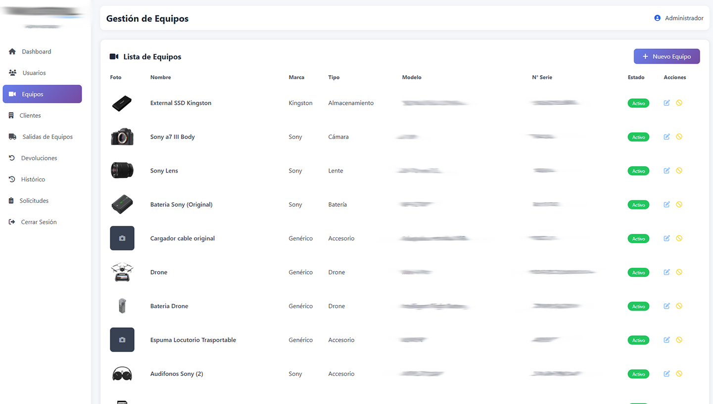 Audiovisual Manager – Control de Equipos y Pautas de Grabación