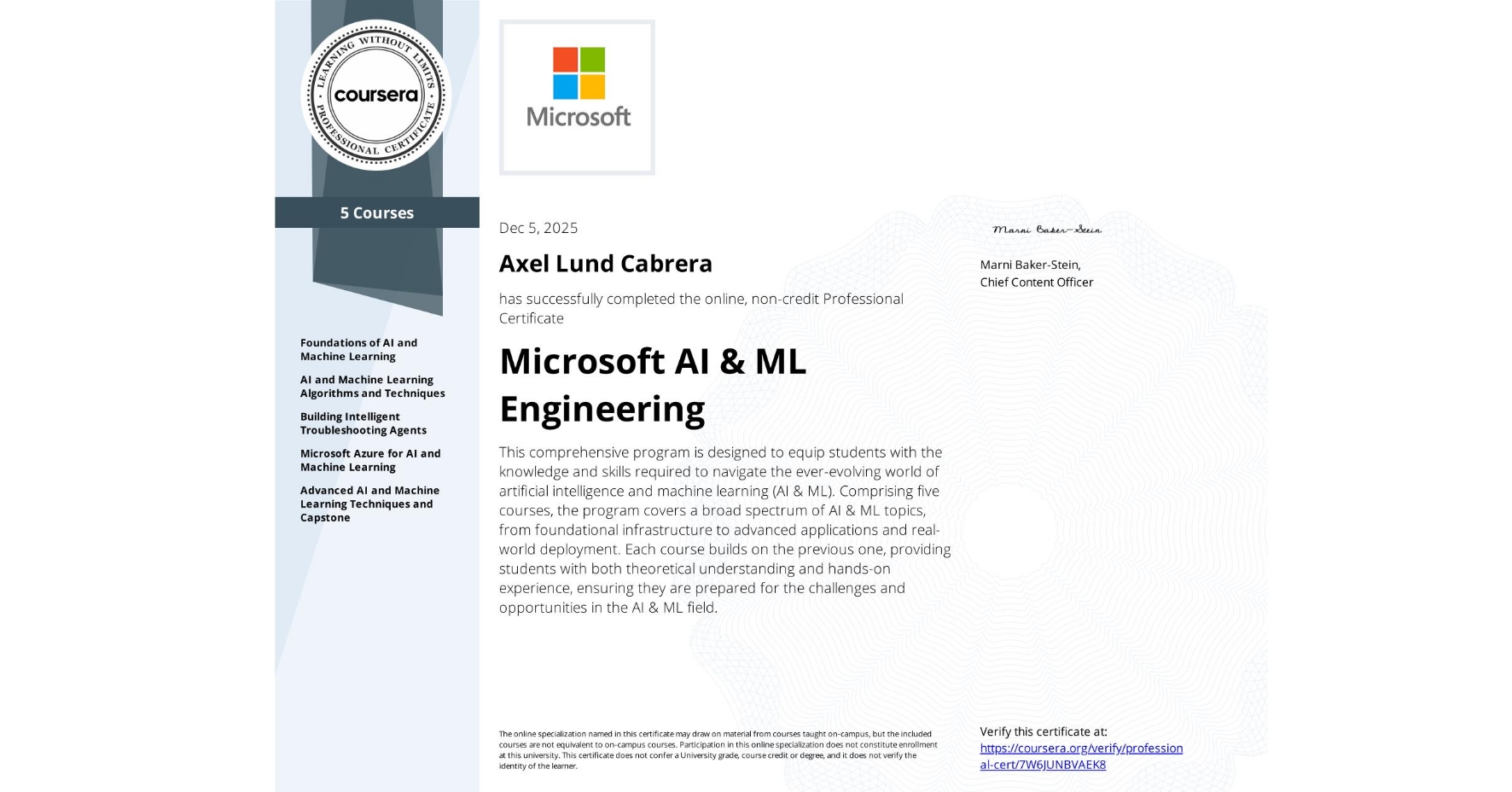 Microsoft AI & ML Engineering